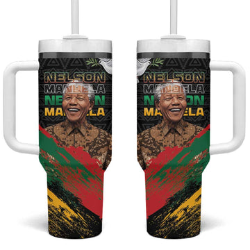 Nelson Mandela Day Tumbler With Handle Pan African Flag LT15