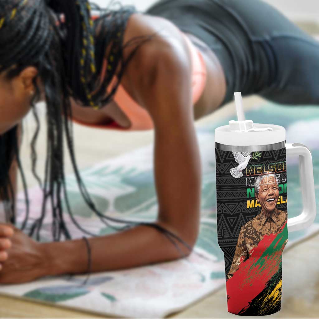 Nelson Mandela Day Tumbler With Handle Pan African Flag LT15