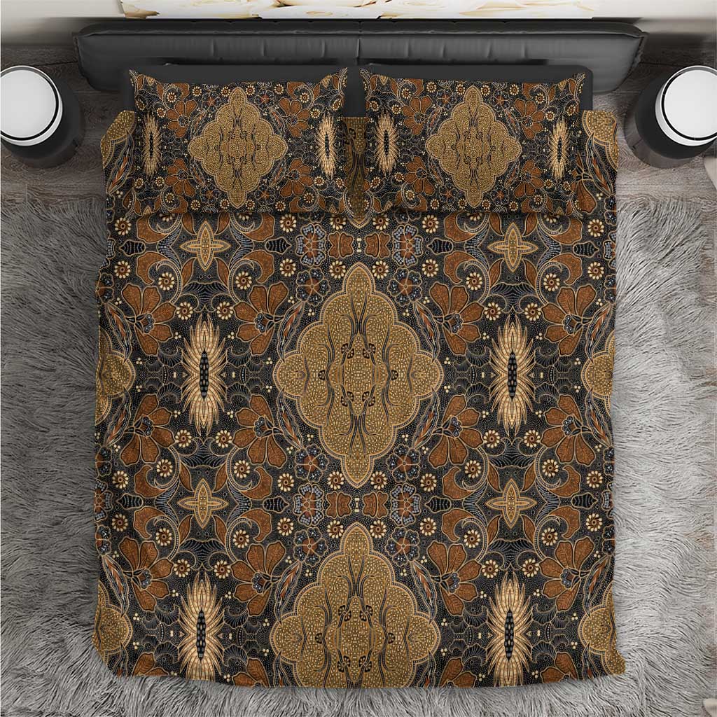Madiba Nelson Mandela Batik Bedding Set Earthy Brown Indonesia Heritage LT15