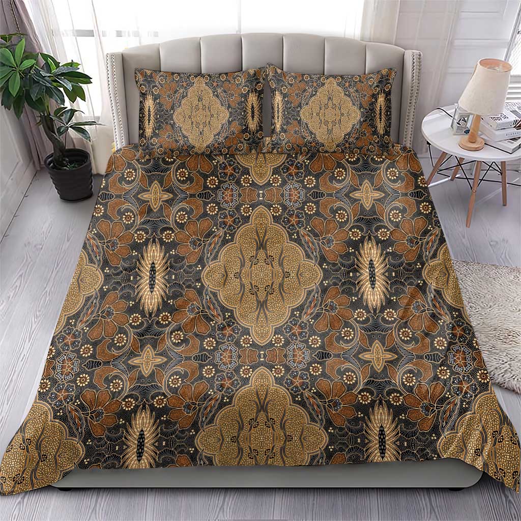 Madiba Nelson Mandela Batik Bedding Set Earthy Brown Indonesia Heritage LT15