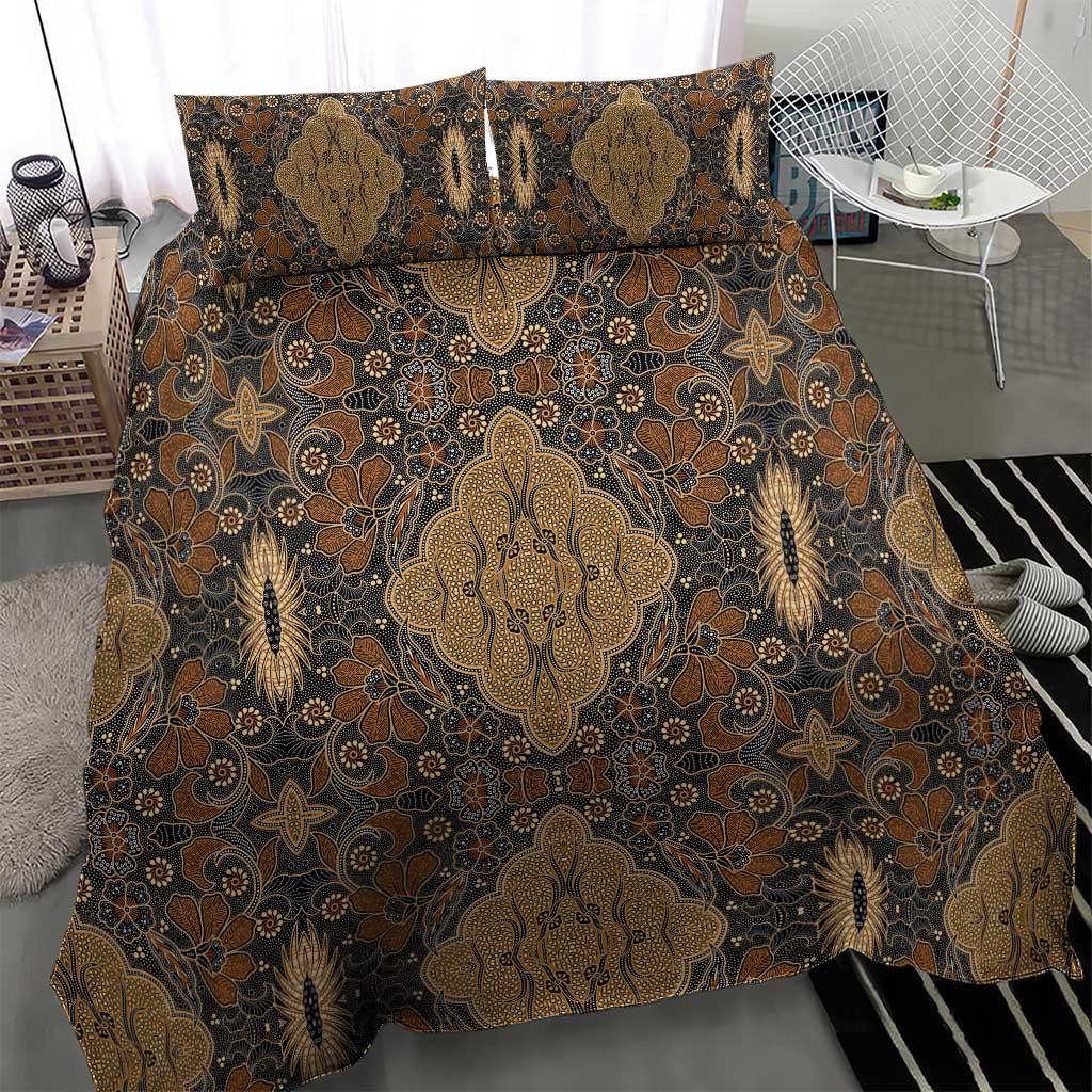 Madiba Nelson Mandela Batik Bedding Set Earthy Brown Indonesia Heritage LT15