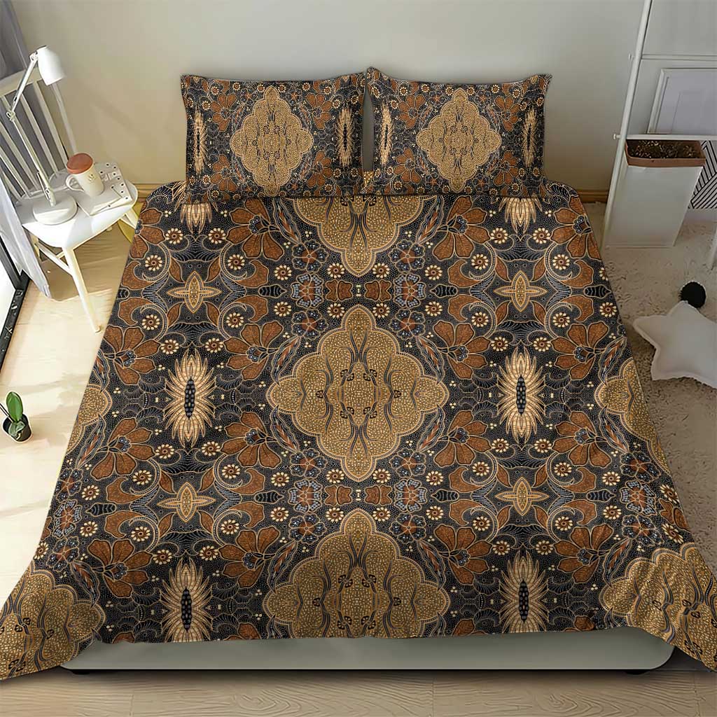 Madiba Nelson Mandela Batik Bedding Set Earthy Brown Indonesia Heritage LT15