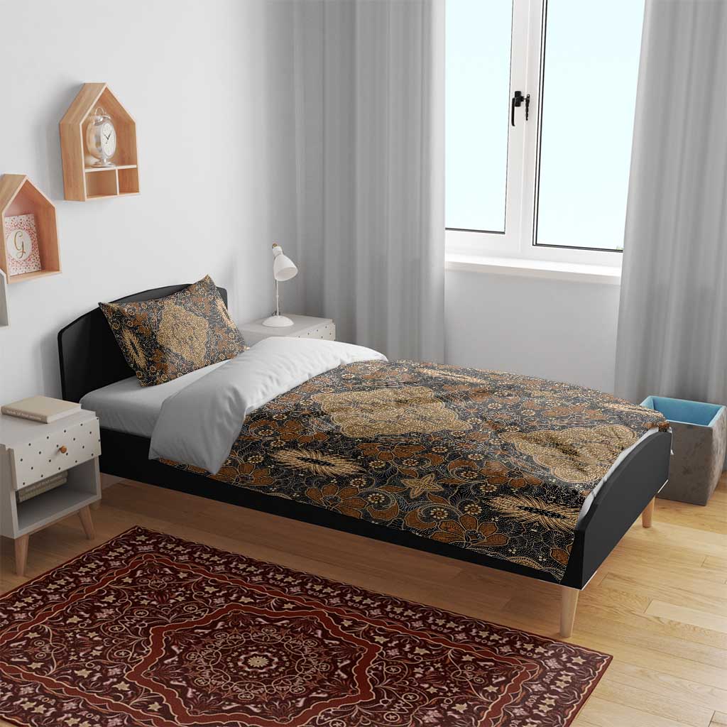 Madiba Nelson Mandela Batik Bedding Set Earthy Brown Indonesia Heritage LT15