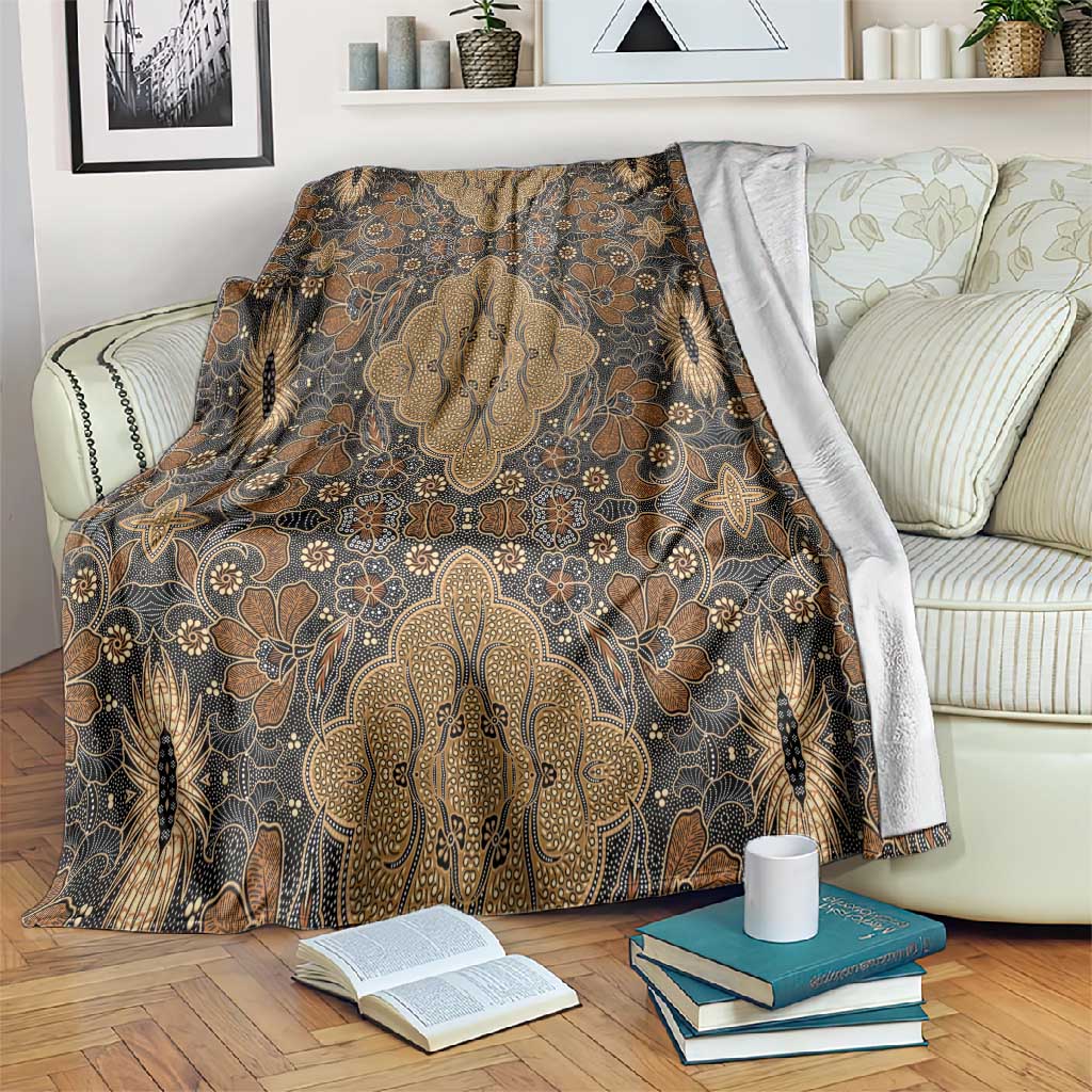 Madiba Nelson Mandela Batik Blanket Earthy Brown Indonesia Heritage LT15