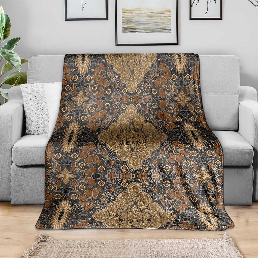 Madiba Nelson Mandela Batik Blanket Earthy Brown Indonesia Heritage LT15