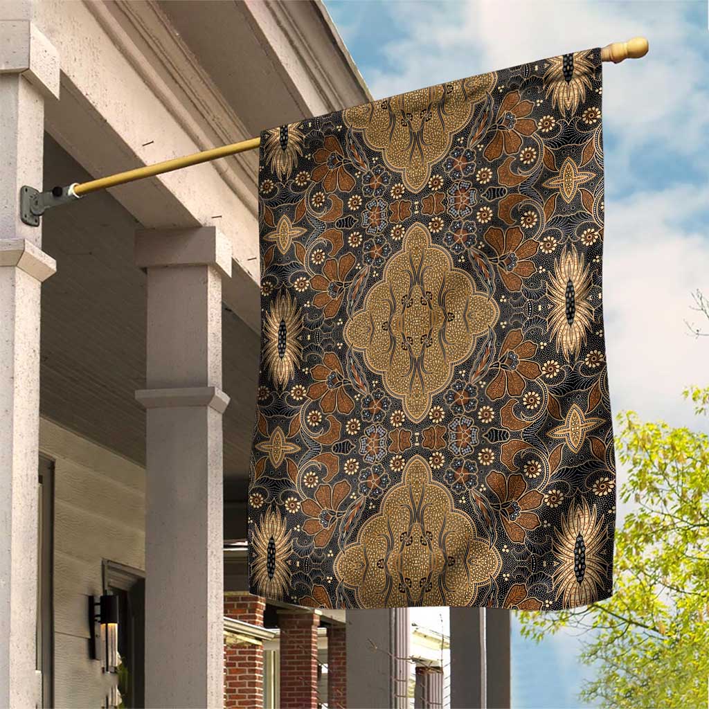 Madiba Nelson Mandela Batik Garden Flag Earthy Brown Indonesia Heritage LT15