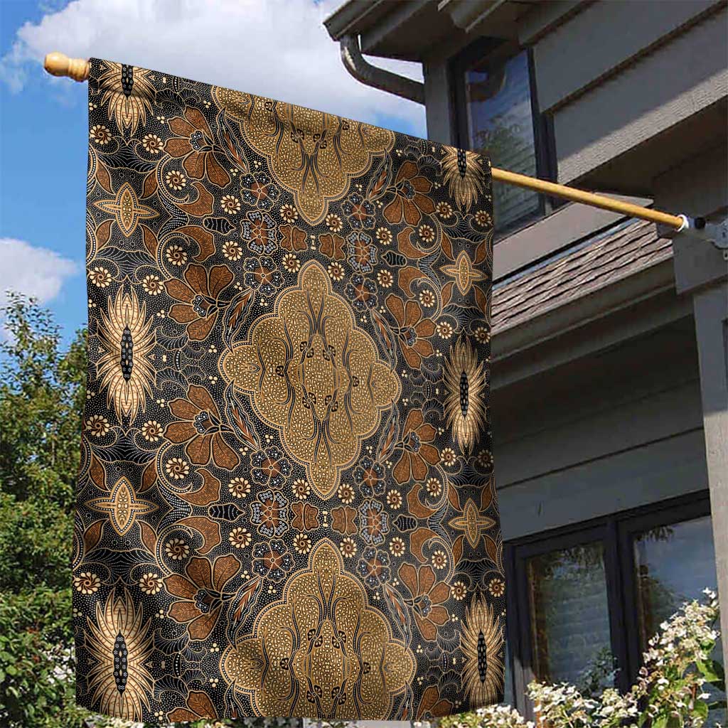 Madiba Nelson Mandela Batik Garden Flag Earthy Brown Indonesia Heritage LT15