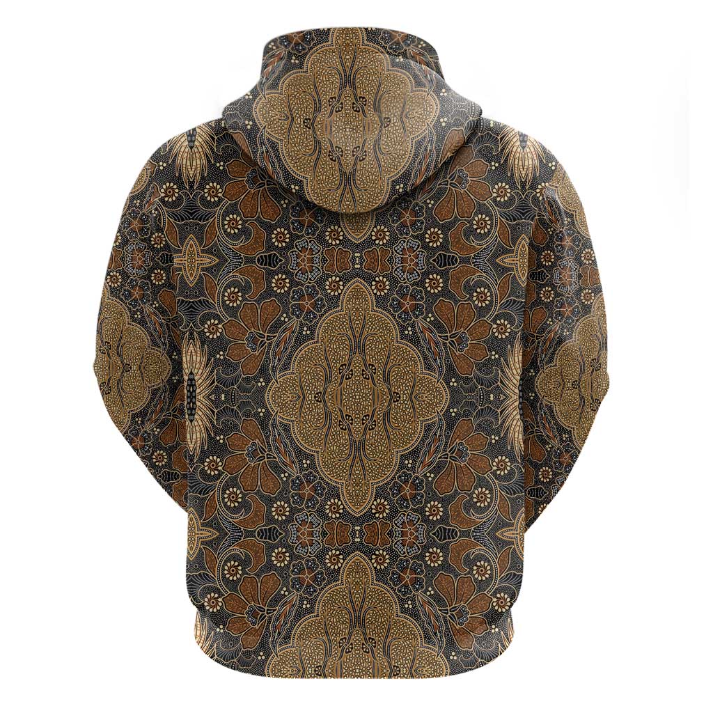 Madiba Nelson Mandela Hoodie Indonesia Batik Earthy Brown LT15