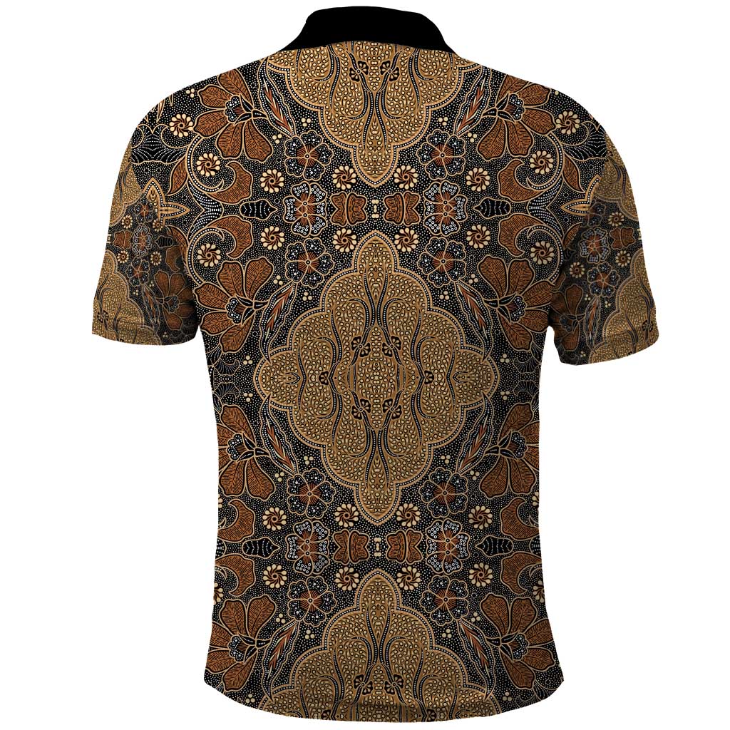 Madiba Nelson Mandela Polo Shirt Indonesia Batik Earthy Brown LT15