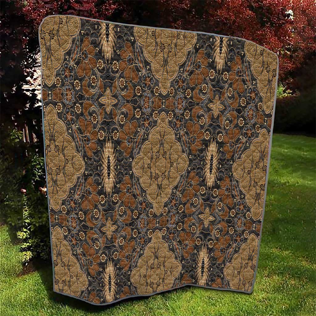 Madiba Nelson Mandela Batik Quilt Earthy Brown Indonesia Heritage LT15