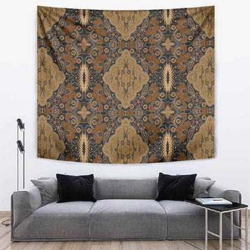 Madiba Nelson Mandela Batik Tapestry Earthy Brown Indonesia Heritage LT15