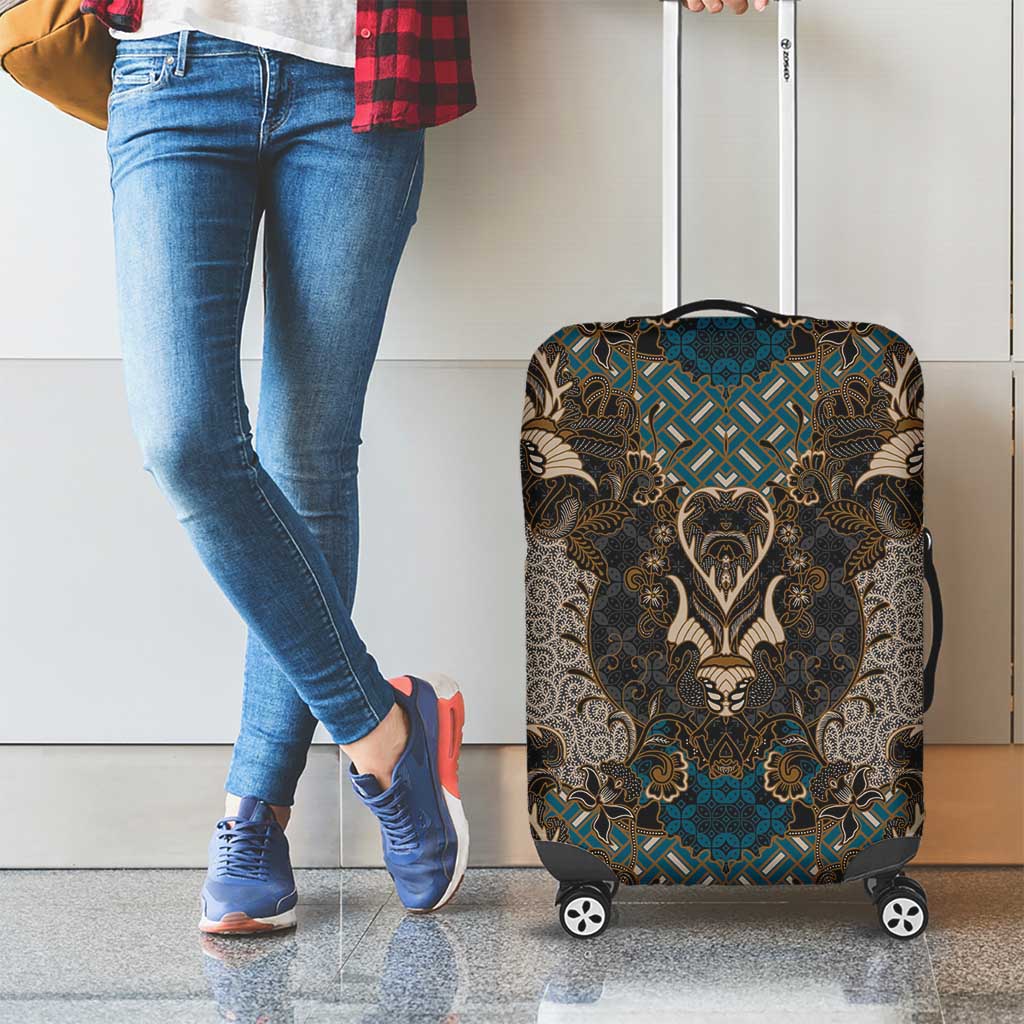 Madiba Nelson Mandela Luggage Cover Indonesia Batik Black LT15