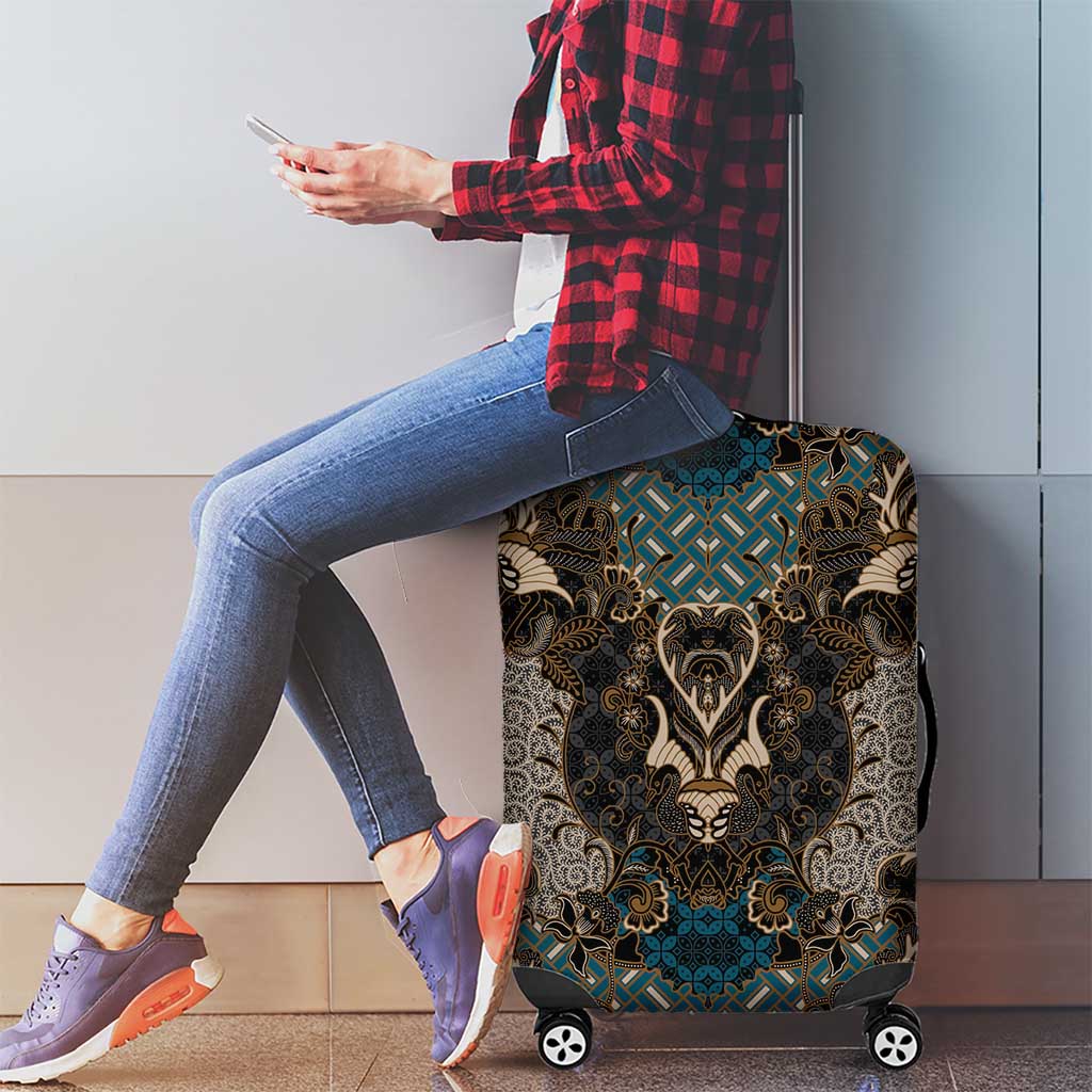 Madiba Nelson Mandela Luggage Cover Indonesia Batik Black LT15