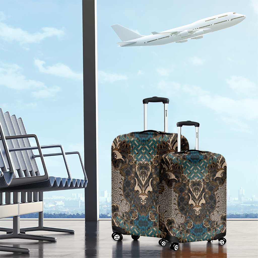 Madiba Nelson Mandela Luggage Cover Indonesia Batik Black LT15