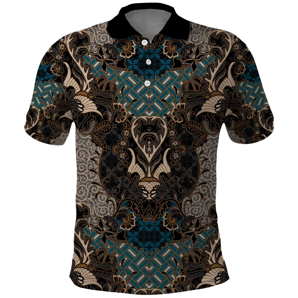 Madiba Nelson Mandela Polo Shirt Indonesia Batik Black LT15