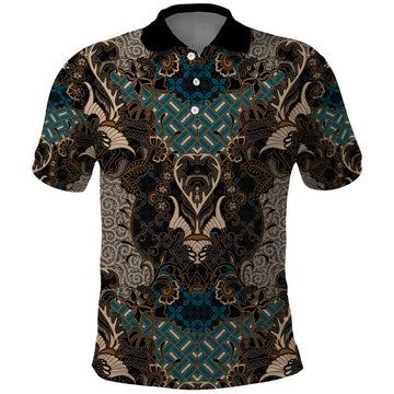 Madiba Nelson Mandela Polo Shirt Indonesia Batik Black LT15