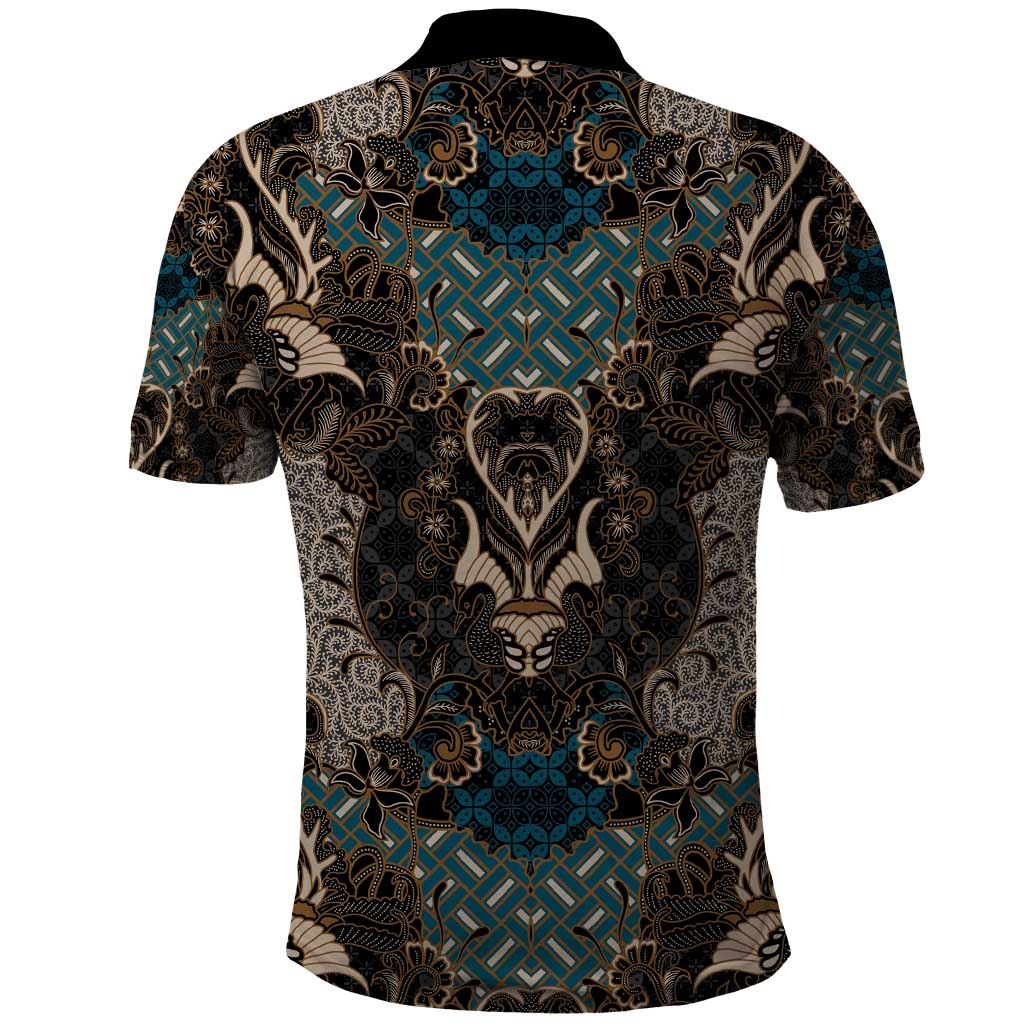Madiba Nelson Mandela Polo Shirt Indonesia Batik Black LT15