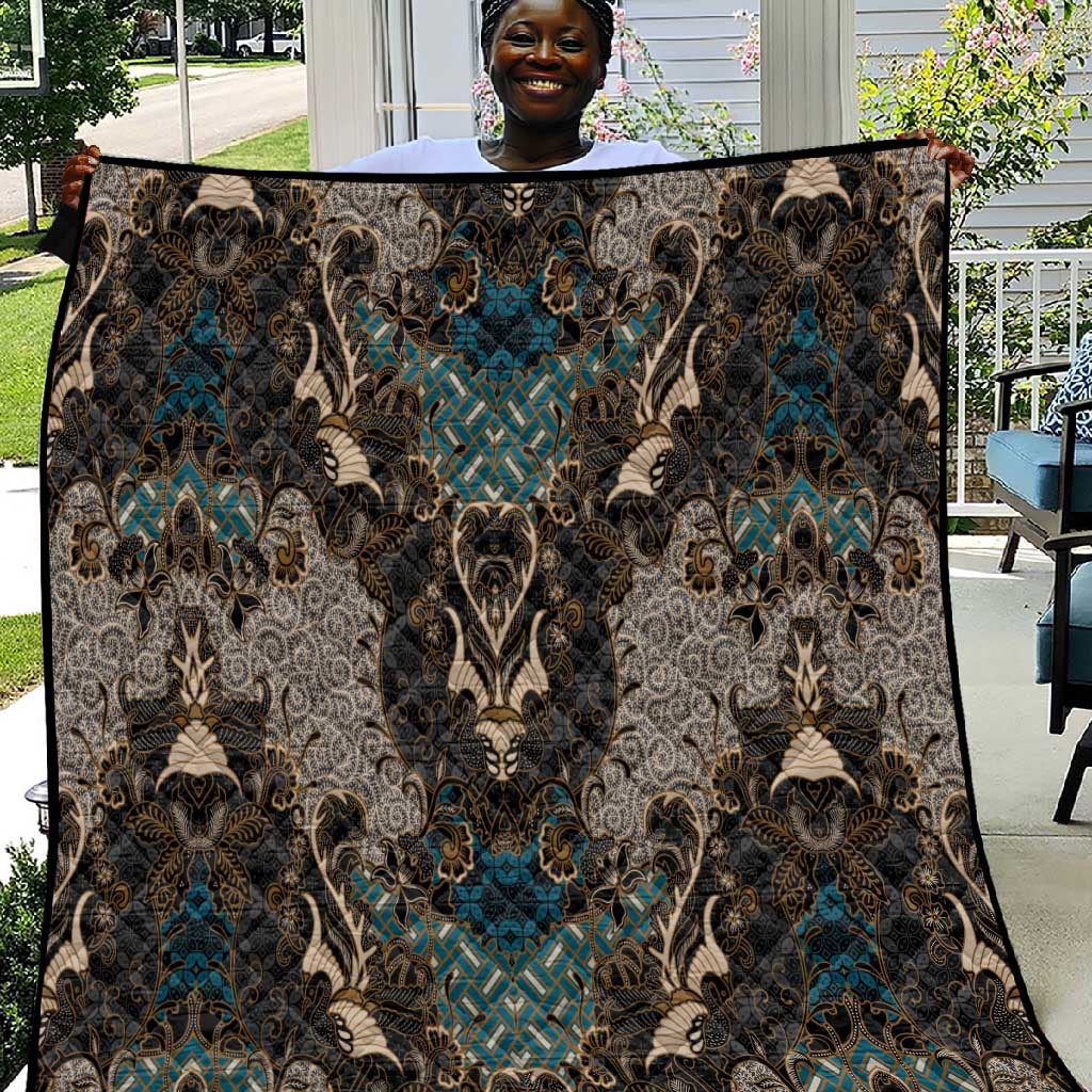 Madiba Nelson Mandela Batik Quilt Black Indonesia Heritage LT15