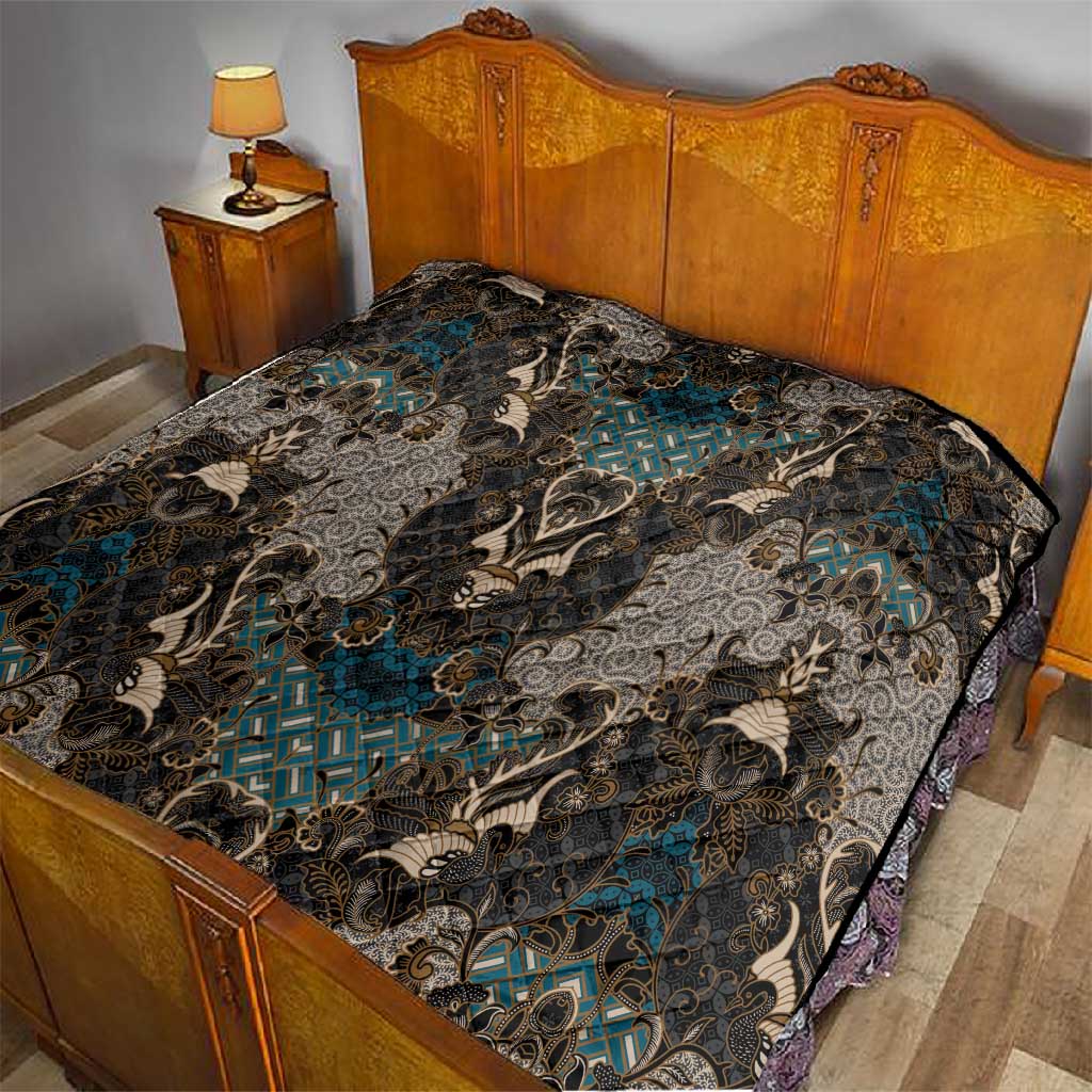 Madiba Nelson Mandela Batik Quilt Black Indonesia Heritage LT15