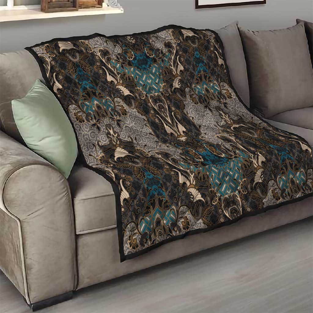 Madiba Nelson Mandela Batik Quilt Black Indonesia Heritage LT15