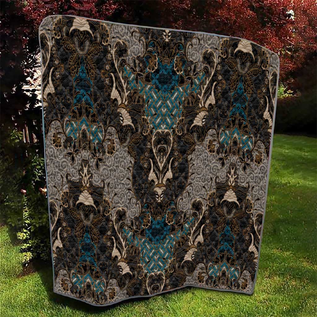 Madiba Nelson Mandela Batik Quilt Black Indonesia Heritage LT15