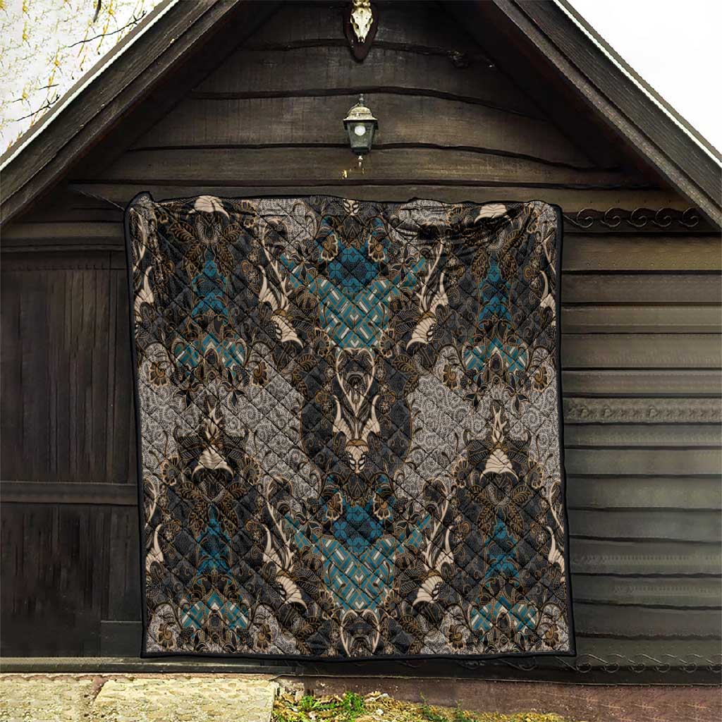 Madiba Nelson Mandela Batik Quilt Black Indonesia Heritage LT15