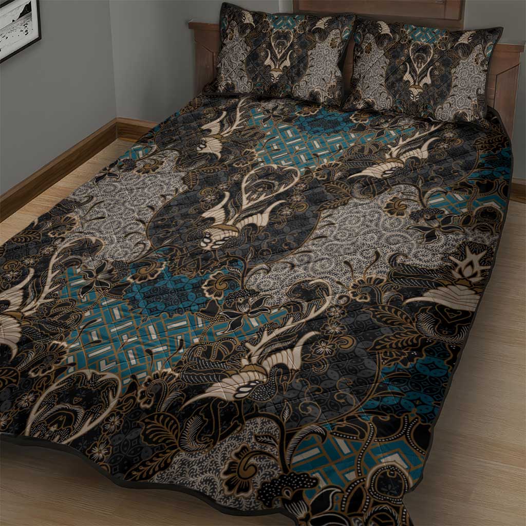 Madiba Nelson Mandela Batik Quilt Bed Set Black Indonesia Heritage LT15