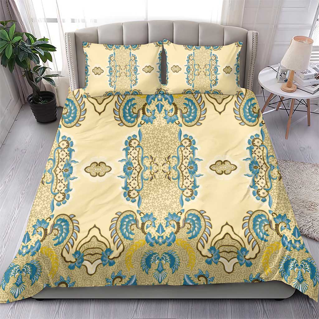 Madiba Nelson Mandela Batik Bedding Set Yellow Blue Indonesia Heritage LT15