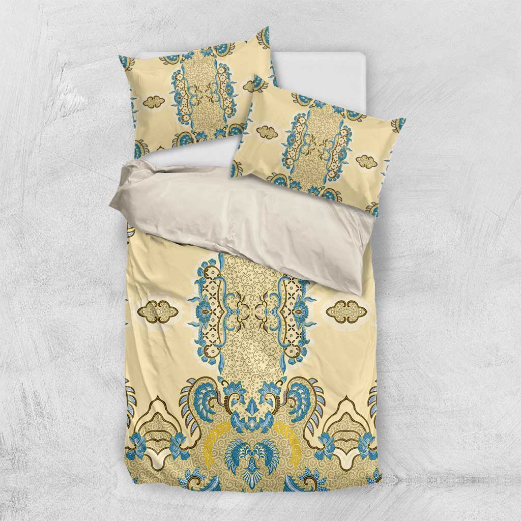 Madiba Nelson Mandela Batik Bedding Set Yellow Blue Indonesia Heritage LT15