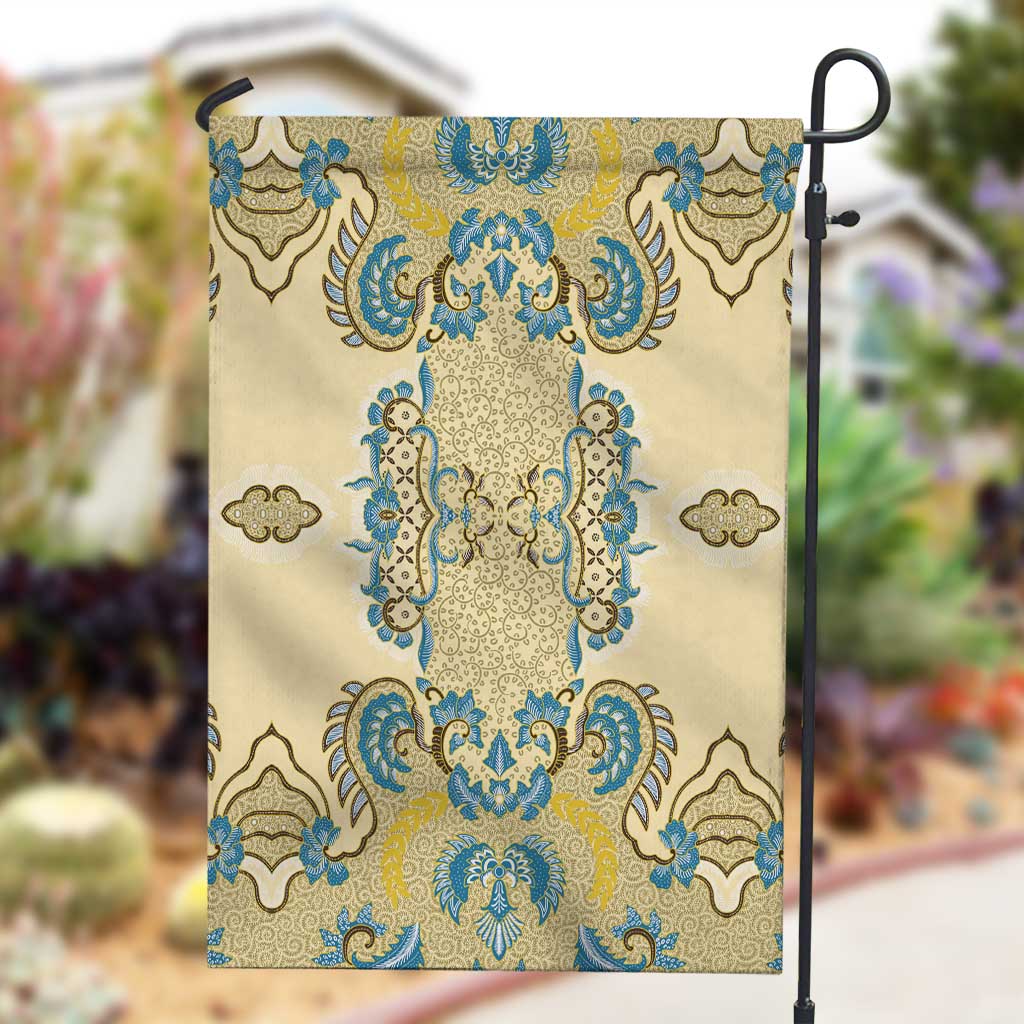 Madiba Nelson Mandela Batik Garden Flag Yellow Blue Indonesia Heritage LT15