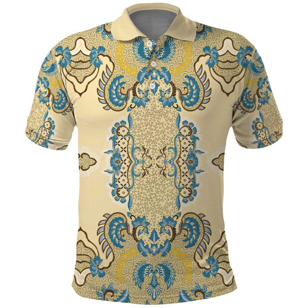 Madiba Nelson Mandela Polo Shirt Indonesia Batik Yellow Bule LT15