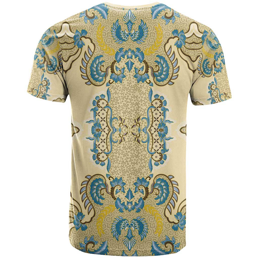 Madiba Nelson Mandela Batik T shirt Yellow Blue Indonesia Heritage LT15