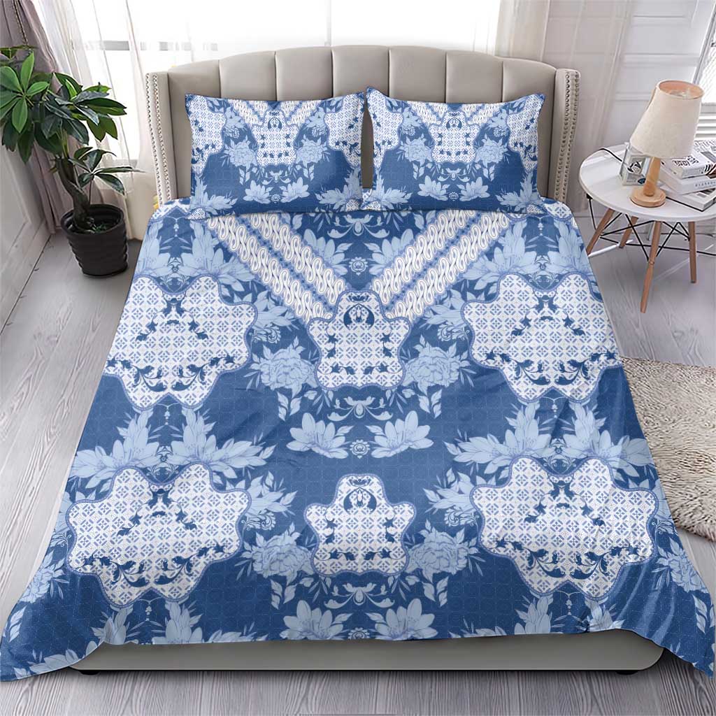 Indonesia Javanese Batik Nelson Mandela Madiba Blue Bedding Set LT15