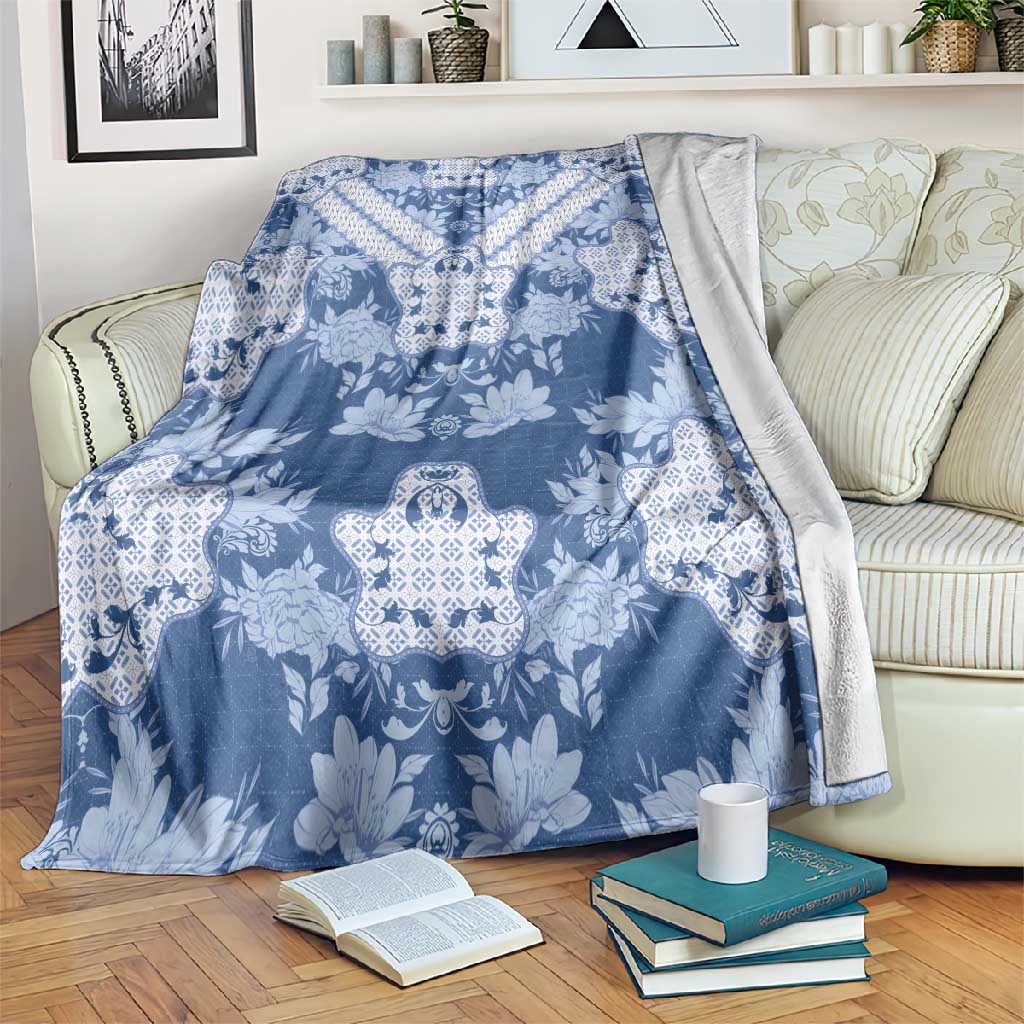 Indonesia Javanese Batik Nelson Mandela Madiba Blue Blanket LT15