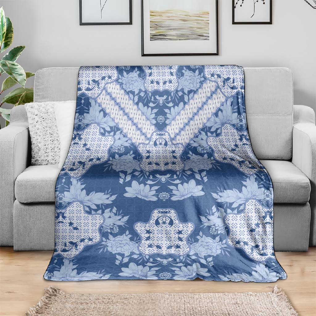 Indonesia Javanese Batik Nelson Mandela Madiba Blue Blanket LT15