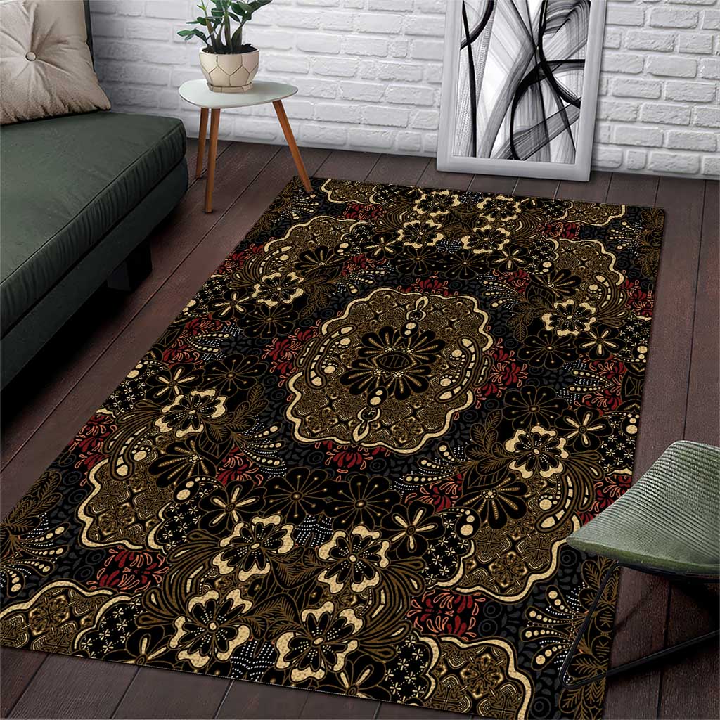 Indonesia Javanese Batik Nelson Mandela Madiba Vintage Style Area Rug LT15