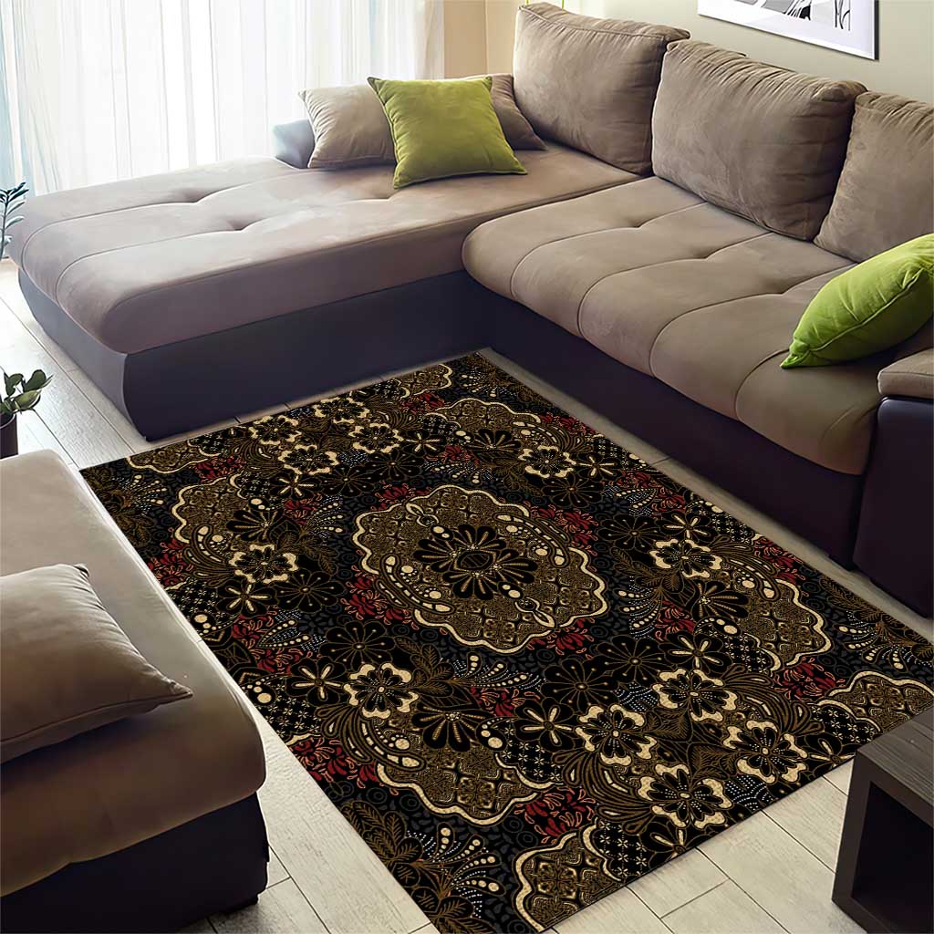 Indonesia Javanese Batik Nelson Mandela Madiba Vintage Style Area Rug LT15