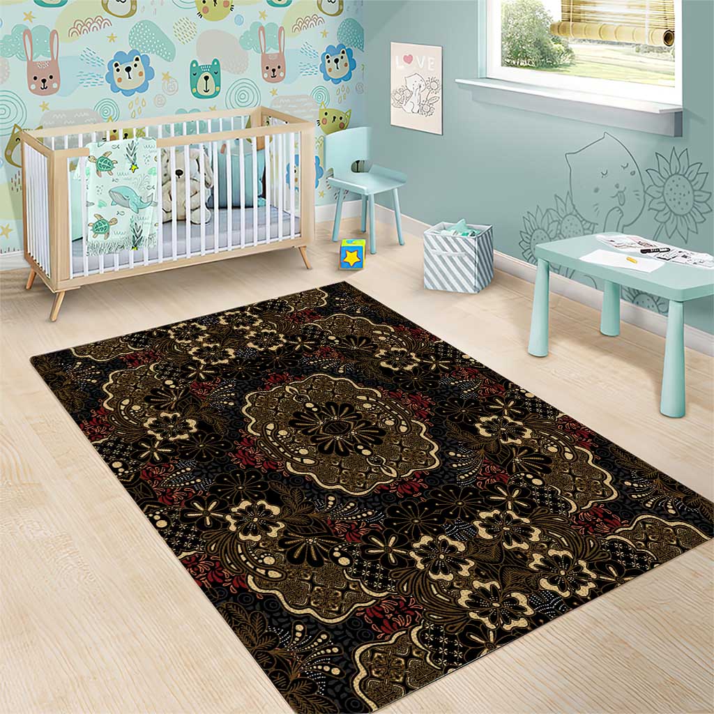 Indonesia Javanese Batik Nelson Mandela Madiba Vintage Style Area Rug LT15