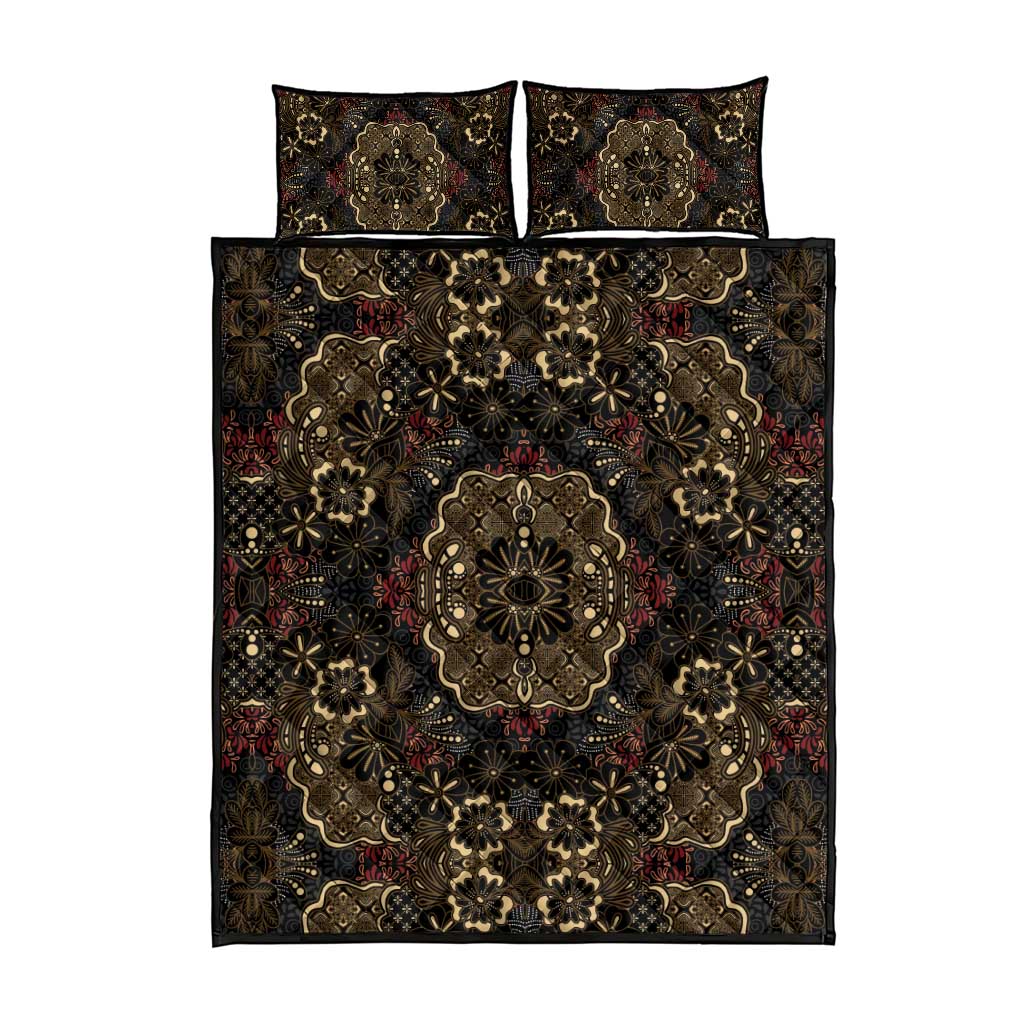 Indonesia Javanese Batik Nelson Mandela Madiba Vintage Style Quilt Bed Set LT15