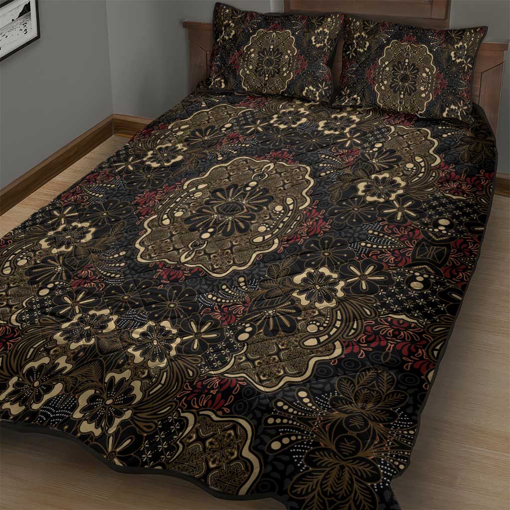 Indonesia Javanese Batik Nelson Mandela Madiba Vintage Style Quilt Bed Set LT15