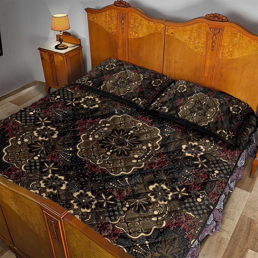 Indonesia Javanese Batik Nelson Mandela Madiba Vintage Style Quilt Bed Set LT15
