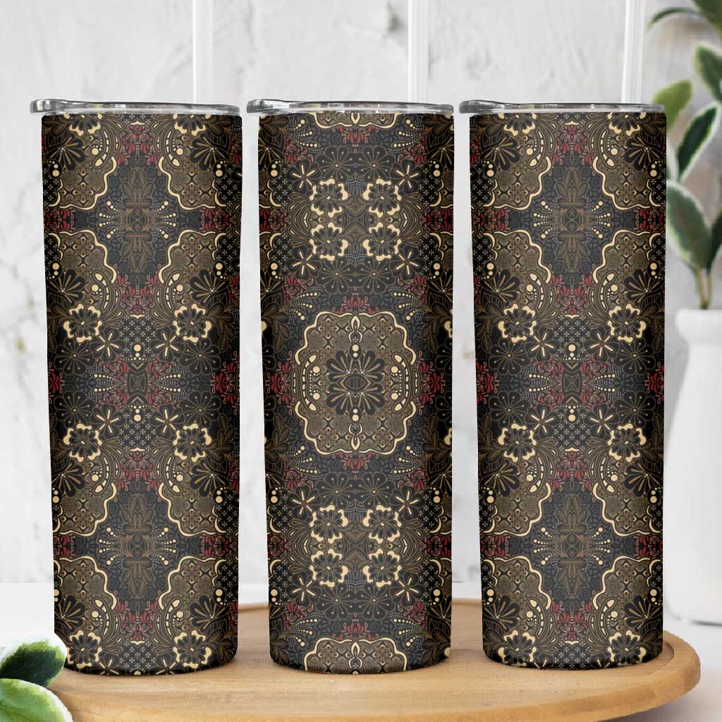 Indonesia Javanese Batik Nelson Mandela Madiba Vintage Style Skinny Tumbler LT15
