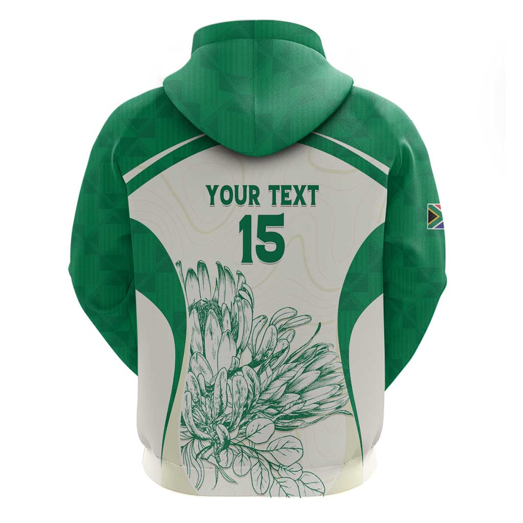 Custom South Africa Cricket Hoodie Protea Fire LT15