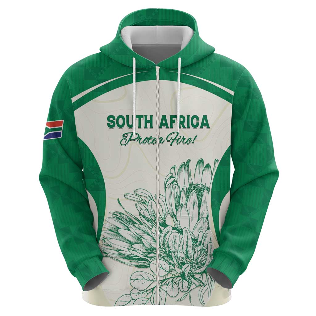 Custom South Africa Cricket Hoodie Protea Fire LT15