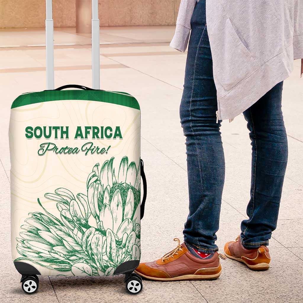 South Africa Cricket Luggage Cover Protea Fire LT15