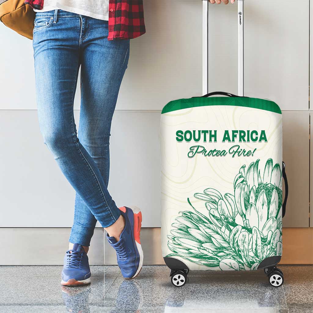 South Africa Cricket Luggage Cover Protea Fire LT15