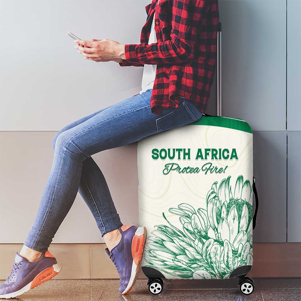 South Africa Cricket Luggage Cover Protea Fire LT15