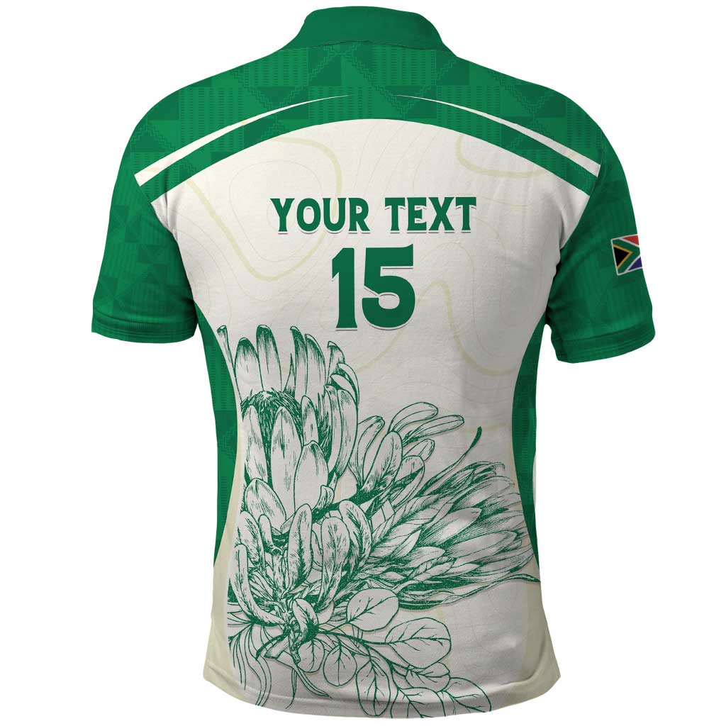 Custom South Africa Cricket Polo Shirt Protea Fire LT15