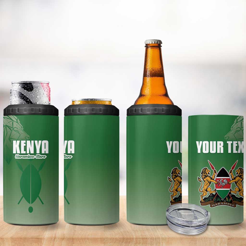 Custom Kenya Football 4 in 1 Can Cooler Tumbler Go Harambee Stars LT15