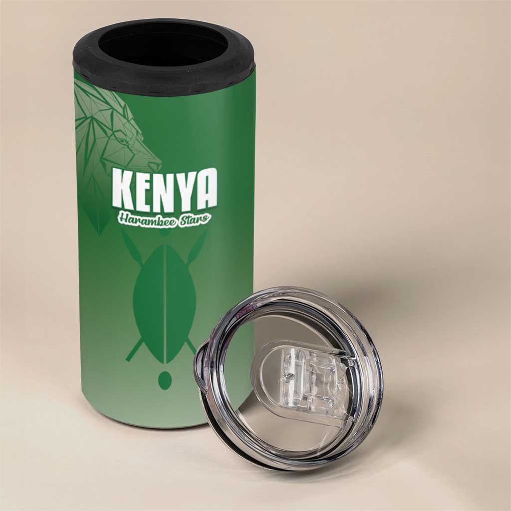 Custom Kenya Football 4 in 1 Can Cooler Tumbler Go Harambee Stars LT15